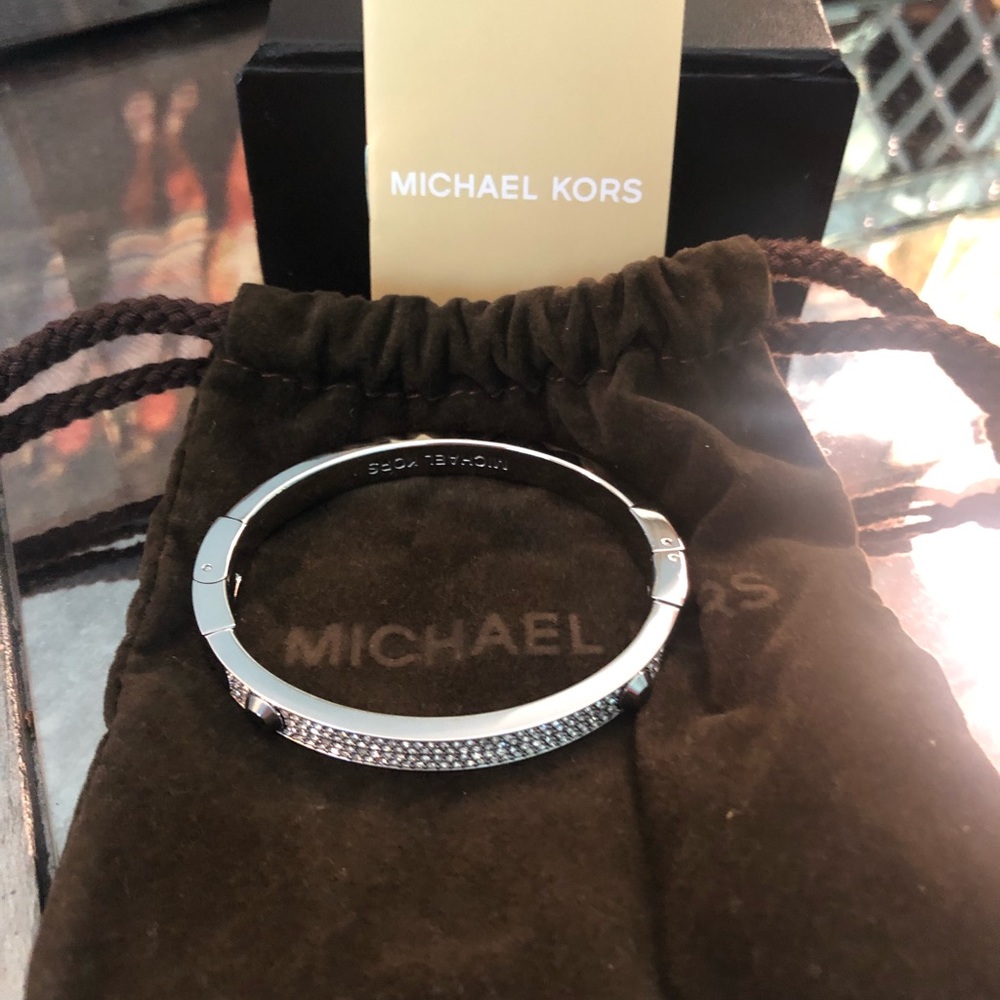 Michael Kors silver crystal bracelet